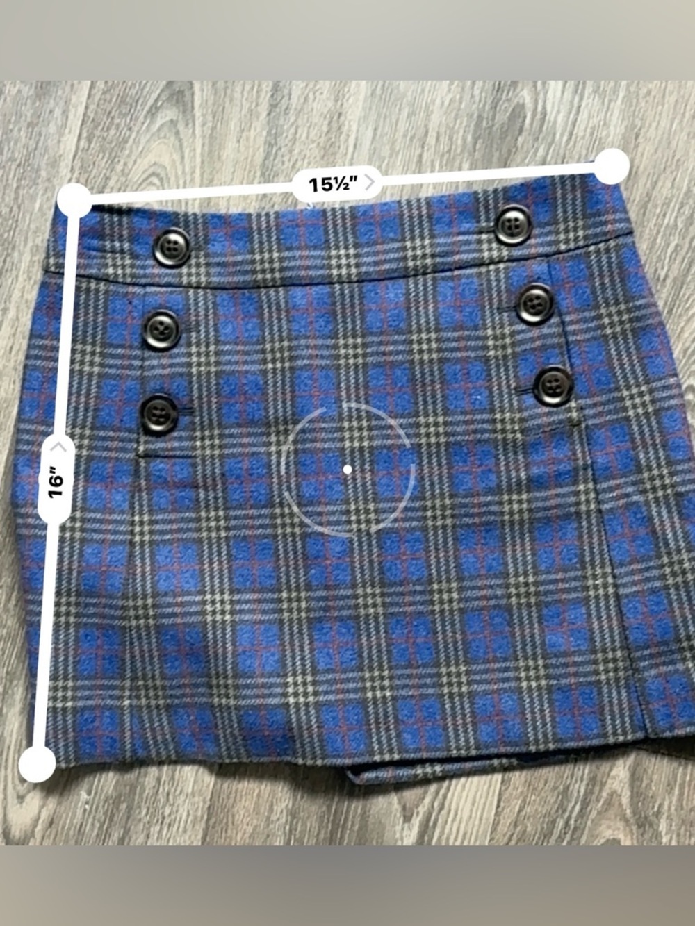 Y2K Gap Plaid wool mini skirt - Picture 6 of 6